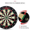 Bristle Dart Boards for Adults: Steel Tip Dart Board Set,