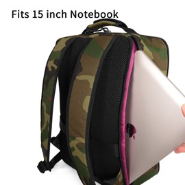 Rangeland Underseat Carry-On Backpack Luggage Lightweight Casual Laptop Backpack MacBook Pro 16 Travel Gym Sport Daypack 21L, Green Camo