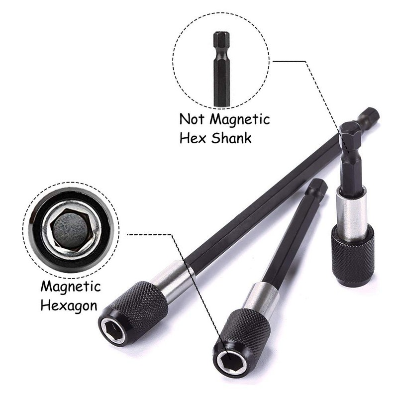 Saiper 1/4 Inch Hex Shank Magnetic Screwdriver Bit Holder 2",