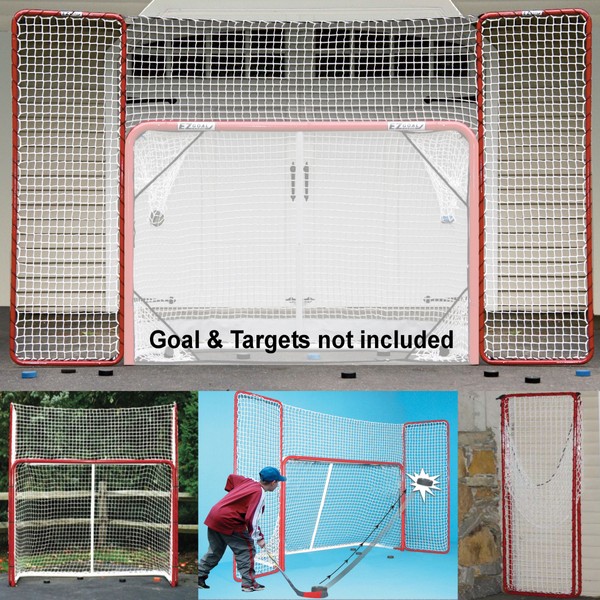 EZGoal Hockey Backstop, Red/White ,10' x 6'