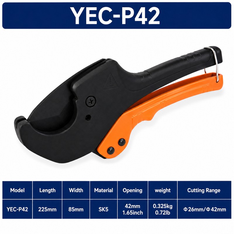 PVC Pipe Cutter for PEX, PVC, PPR & Plastic Hose
