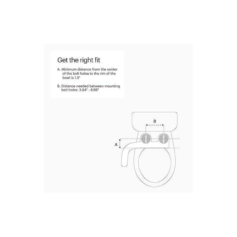 Brondell Fresh Spa Adjustable, Bidet Attachment FSA-25 for Toilet Seats