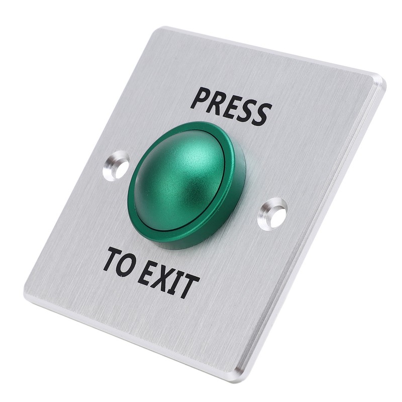 Door Release Button Stainless Steel 12‑24V Push to Exit NO