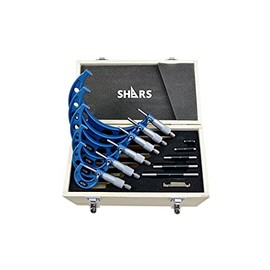 Shars 0-6" Premium Outside Micrometer 0.0001" Precision Solid Metal Frame Carbide Tip 6 pcs Set 303-2653N R}
