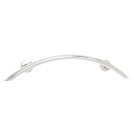 30" Designer Crescent Curved Bathroom Shower Grab Bar, Polished Finish