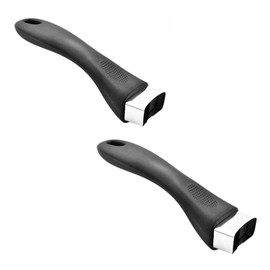 Zhuluck 2Pcs Black Bakelite Pot Handle Scald-Proof Long Handle Grip Replacement with Screw The pan Grip for Grip Replacement Kitchen Saucepan Pan Type A One Size Saucepans Attachment