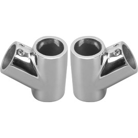 SHENGHUISS Handrail Tee Fitting Tube/Pipe of Boat 316 Stainless Steel Heavy Duty with L Shape Hex Key 2 Pack 60° 1-1/4 inch
