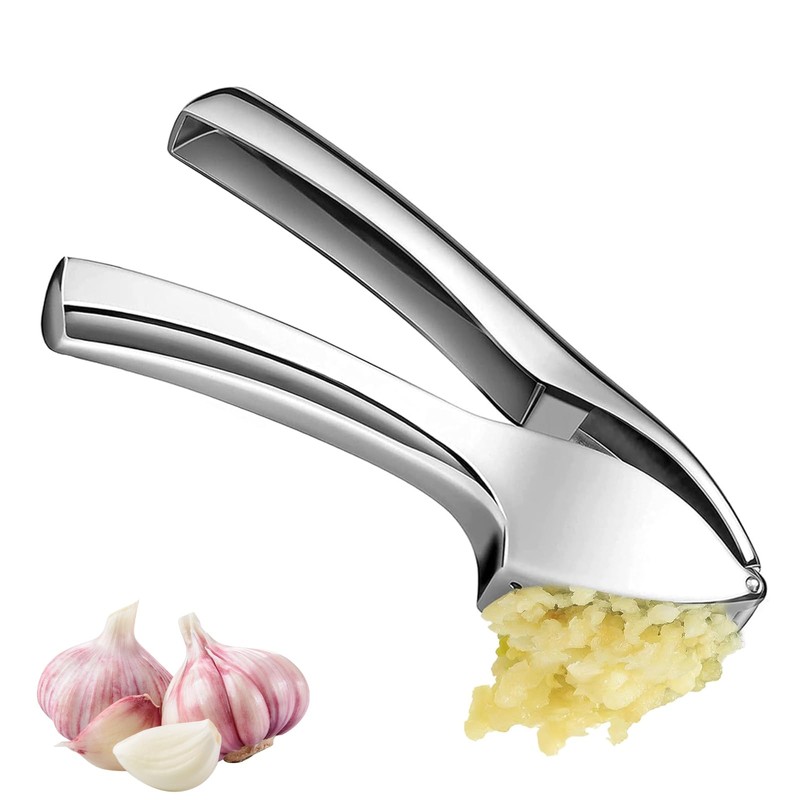 Premium Garlic Press, Heavy Duty Easy-to-Clean Garlic Mincer & Crusher,