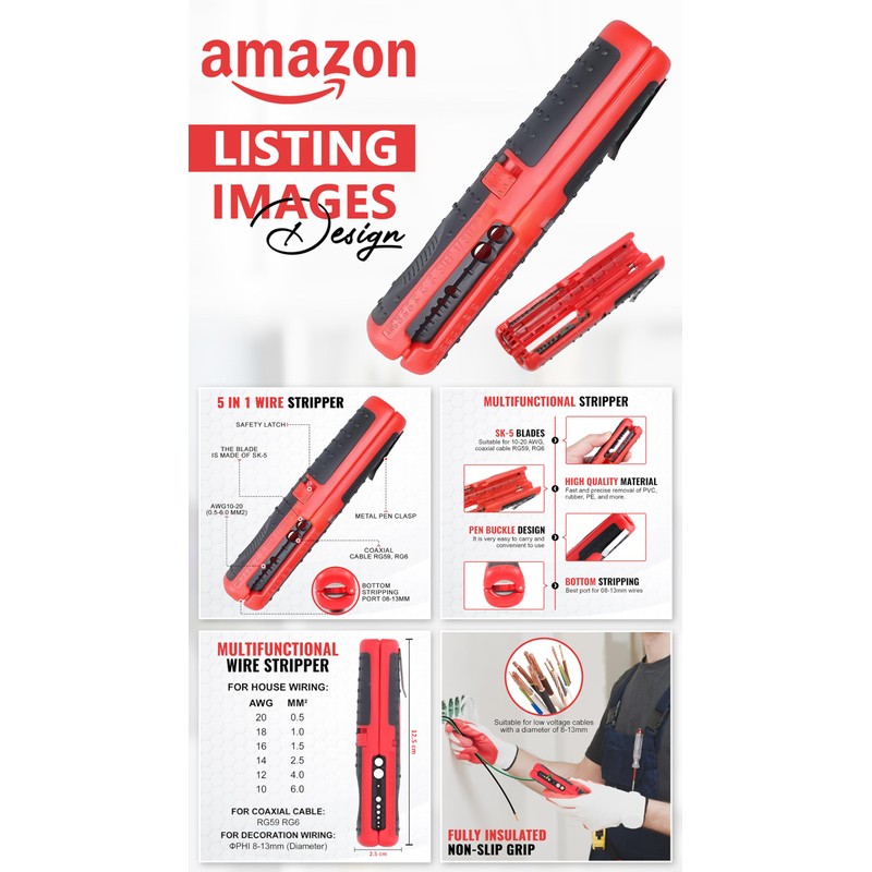 Multifunctional Cable Wire Stripper Cutter Pliers – Portable Hand Tool