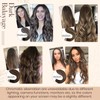 Hetto Remy Real Hair Tape-In Extensions, Balayage, Black with Grey,