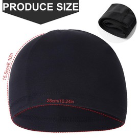 EIHI Cycling Hat Under Helmet Pack of 3 Under-Helmet Cycling Hat Summer Cycling Hat Running Caps Men's Sports Hat Breathable Quick-Drying for Cycling, black