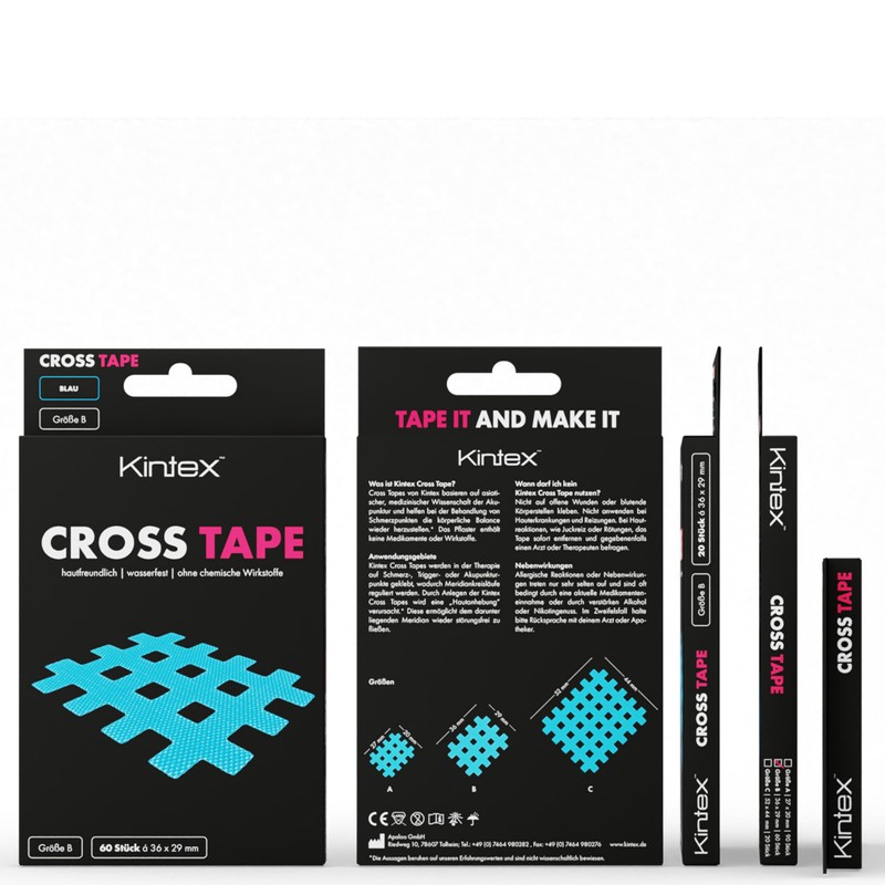 Kintex Cross Tape - Nastro Kinesiologico Autoadesivo, Delicato Sulla Pelle