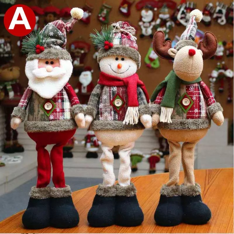 KH Muñecos Navideños Adornos Navidad Santa Claus Reno Mono