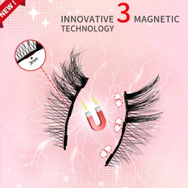 Magnetic Half Lashes with Eyeliner and Tweezers Magnetic Eyelashes Kit 7 Pairs 3D Cat Eye Lashes Natural Look Reusable Fake Eyelashes Easy to Wear No Glue Needed by TMIELYBS