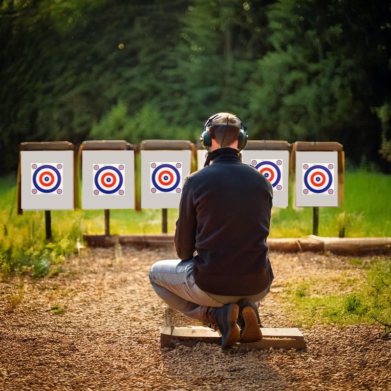 50 CARD TARGETS Air Gun Pistol Rifle Pellet 14x14cm 300gsm