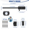 12 Inch Barrel Bolt Latch, Sliding Bolt Gate Lock, Black-2PCS