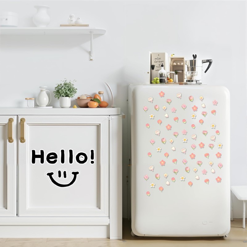 Small 3D Flower Fridge Magnets, 12 Pcs Cute Fridge Magnets