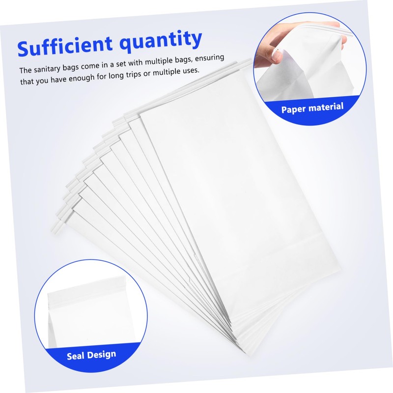TEHAUX 50 Pcs Sanitary Puke Bags Disposable Vomit Bags for