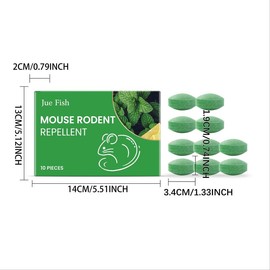 Mouse Repellent for Indoor and Outdoor Use, Gentle and Convenient Mouse Balls to Keep Rats Away:_Green_10pcs