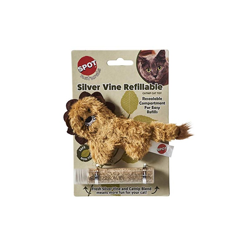 SPOT Naturals Silver Vine Refillable Cat Toy with Catnip