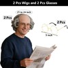 JehaYu 2 Pcs Wigs with 2 Pcs Glasses, Wig Men
