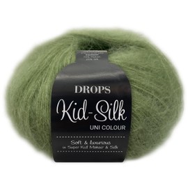 Frida's Wollhaus Drops 25 g Kid-Silk Mohair & Silk Lace Yarn Fluffy 47 Colours (18 | Apple Green)