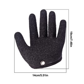 Fishing Gloves TAIZER 4PCS Latex Fish Catching Fishing Gloves Predatory Fish Anti Seam Anti Bite Water Fishing Gloves Puncture Resistant Bite Proof with Magnetic Closure for Safe Parker Catfish Zander