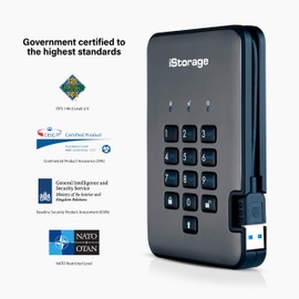 iStorage diskAshur PRO2 HDD 500GB | Secure Portable Hard Drive | FIPS Level 3 certified | Password Protected | Dust/Water-Resistant | Hardware encryption Visit the iStorage Store
