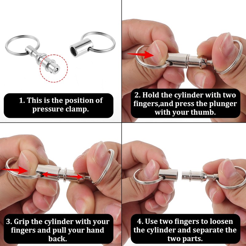Aeaocvo 10 PCS Detachable Key Ring Quick Release Keychain, Heavy