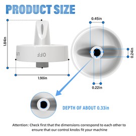 lubiyack 5PCS 316442512 Gas Stove Knob Replacement Compatible with Frigidaire Kenmore Sears Burner, Replaces PS2332410 AP4327159 FRG316442512