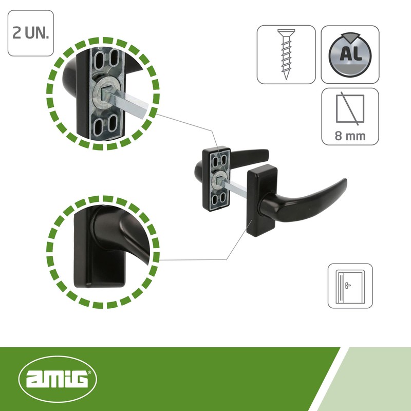 Amig - Rosette Handle for Doors | Delta Model |