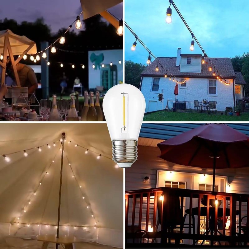 abulber Solar String Light Bulbs, DC 3V Low Voltage, Shatterproof