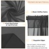 MODFUNS Black Wedding Arch Draping Fabric 5x20ft 4 Panels Chiffon