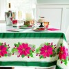Unique Poinsettia Rectangular Plastic Table Cover | 54" x 84"