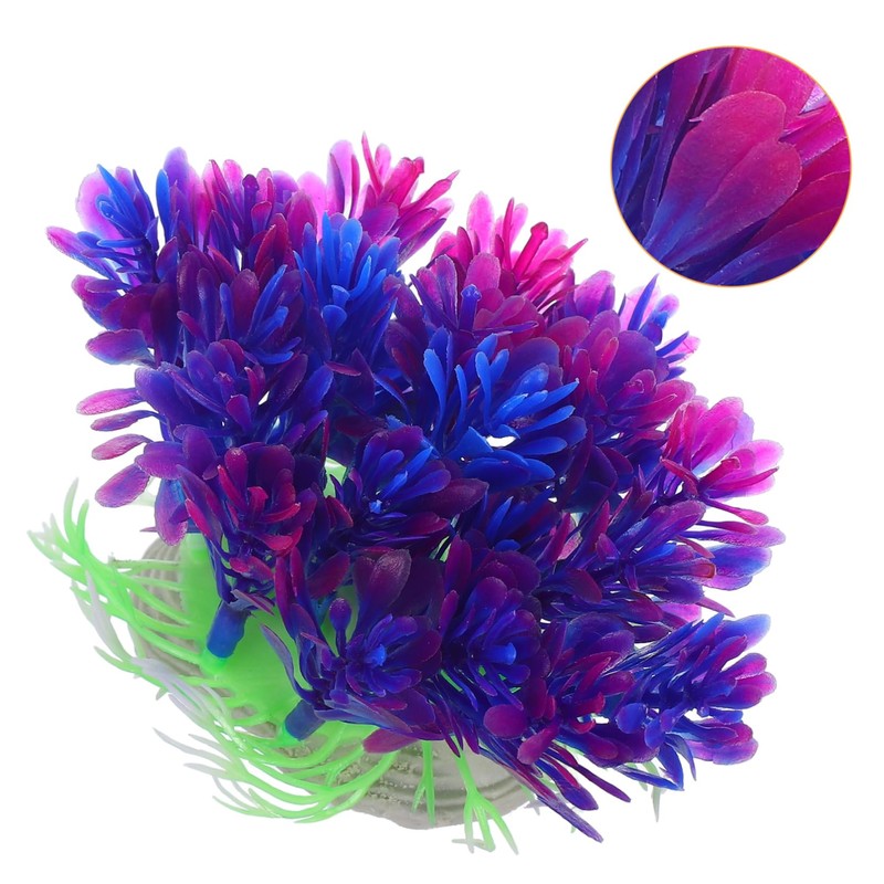 VILLFUL Fish Tank Decor Lifelike Artificial Plants Easy Setup Ideal