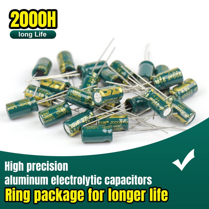 BEEYUIHF 925Pcs 36Values Aluminum Electrolytic Capacitor Assortment Kit Lowesr Capacitors