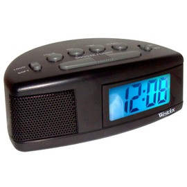 Westclox Extra Loud Alarm Clock for Heavy Sleepers, Easy-to-Read LCD Display with Adjustable Alarm and Snooze (Black)