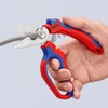 Knipex Angled Electricians' Shears with multi-component grips, glass fibre reinforced