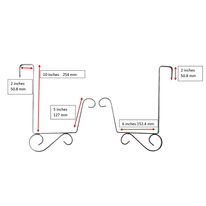 Pair of TROUGH BRACKETS Over the Fence Panel Scroll Design