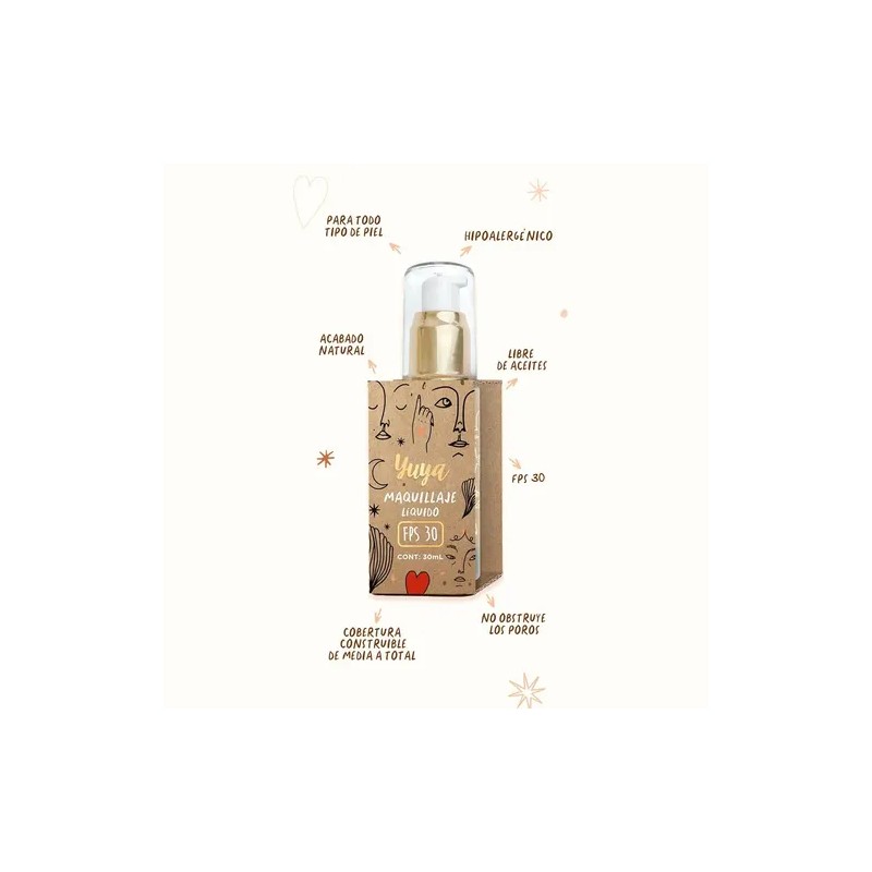 Yuya Maquillaje Liquido Natural Para Piel Fps30 30ml