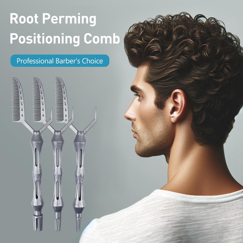 3-Pack Multifunctional Hair Styling Combs for Perm, Dyeing, and Positioning,