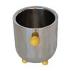 Creative Co-Op, Silver Stainless Steel Ice Bucket with Ball Handles