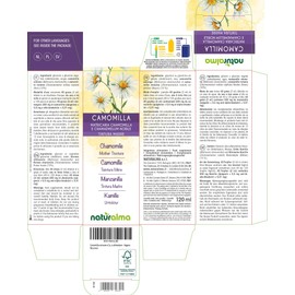 German and Roman Chamomile (Matricaria chamomilla and Chamaemelum nobile) Flower Heads Alcohol-Free Mother Tincture Naturalma - Liquid Extract Drops 120 ml - Food Supplement - Vegan