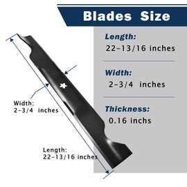 TANGWOD 561739B Medium-Lift Lawn Mower Blade for 46" Deck, fit for Husqvarna YTH22V46 YTH20K46, Replace for Craftsman Poulan 405380, 532-405380, PP21011, 403107, AYP 561739, 2PK