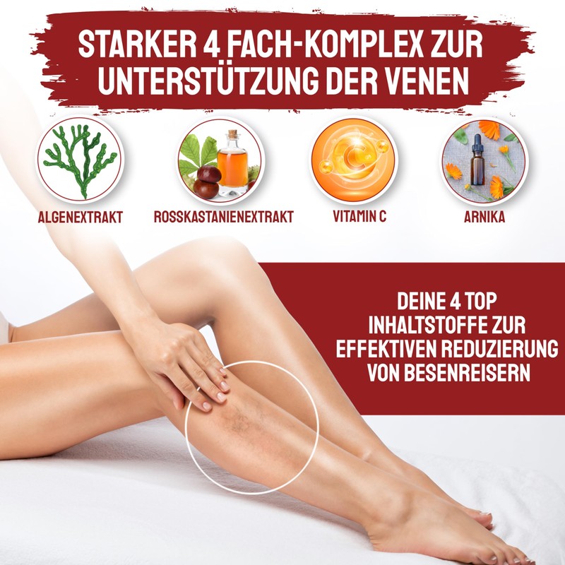 Active algae ointment against spider veins 200 ml jar vein