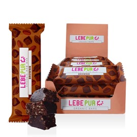Lebepur Bio Energieriegel Brownie 15x50g | veganer Riegel auf Dattelbasis | Cashewkerne, Cashewmus, Kakao | ohne Zuckerzusatz | Rohkostriegel glutenfrei | laktosefrei | Power Bar | Großpackung