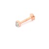 Natural 2.2MM (0.04ct) Diamond 14K Rose Gold Nose Ring -