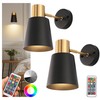 DORESshop Battery Operated Wall Sconces Set of Two, Dimmable &