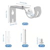 4 Pcs Curtain Pole Brackets Heavy Duty Adjustable for 25mm