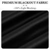 RYB HOME 100% Blackout Self Adhesive Portable Blackout Curtain, Black,